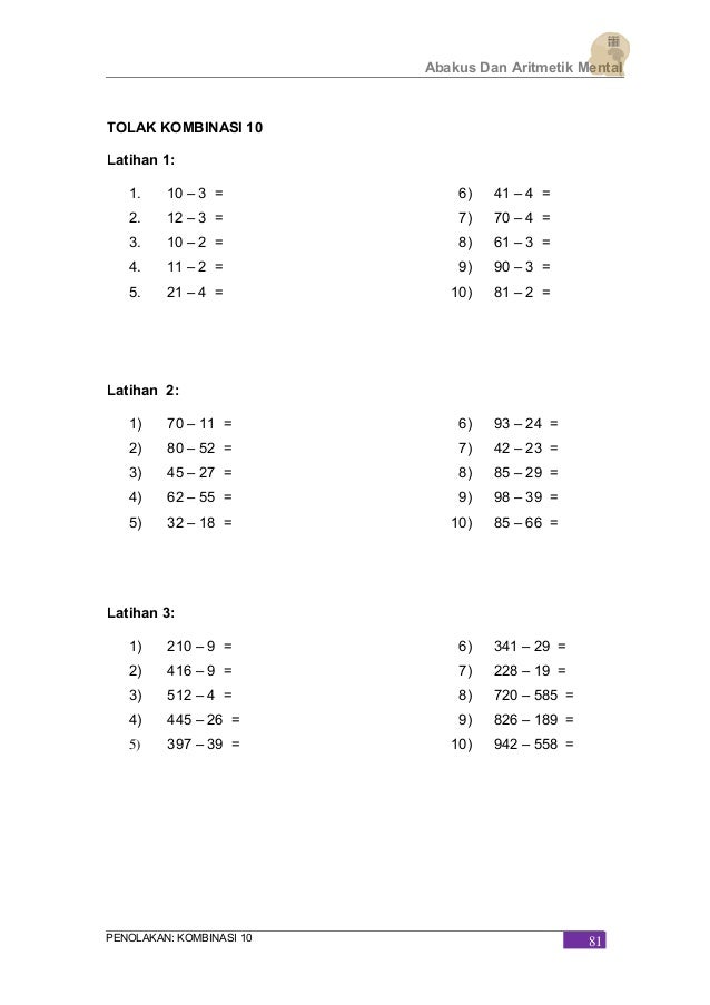 Modul abakus dan aritmetik mental edisi ketiga