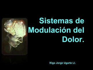 Sistemas de
Modulación del
Dolor.
Klgo Jorge Ugarte Ll.
 