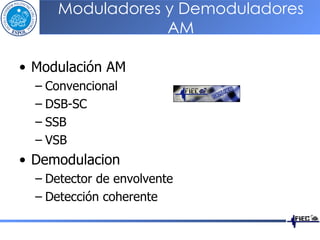 Moduladores y Demoduladores AM ,[object Object],[object Object],[object Object],[object Object],[object Object],[object Object],[object Object],[object Object]