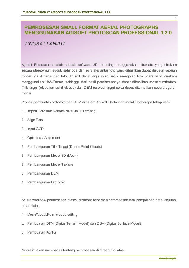 Tutorial Powerpoint Tingkat Lanjut | modul agisoft photoscan tingkat lanjut Tutorial Powerpoint Tingkat Lanjut | modul agisoft photoscan tingkat lanjut