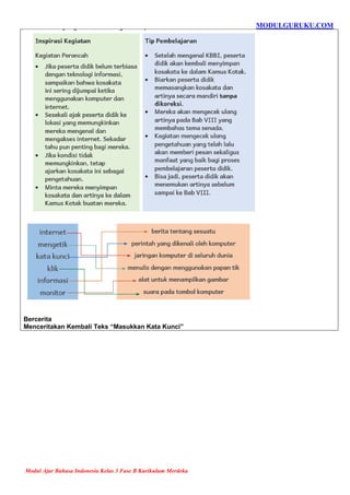 Modul Ajar Bahasa Indonesia Kelas 3 Fase B Kurikulum Merdeka | PDF