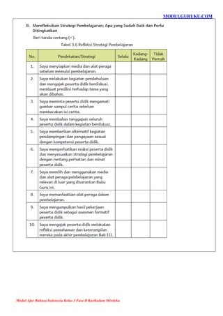 Modul Ajar Bahasa Indonesia Kelas 3 Fase B Kurikulum Merdeka | PDF