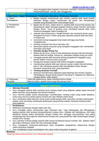 Modul Ajar Bahasa Indonesia Kelas 3 Fase B Kurikulum Merdeka | PDF