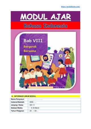 Modul Ajar Bahasa Indonesia Kelas 5 Fase C Kurikulum Merdeka | PDF