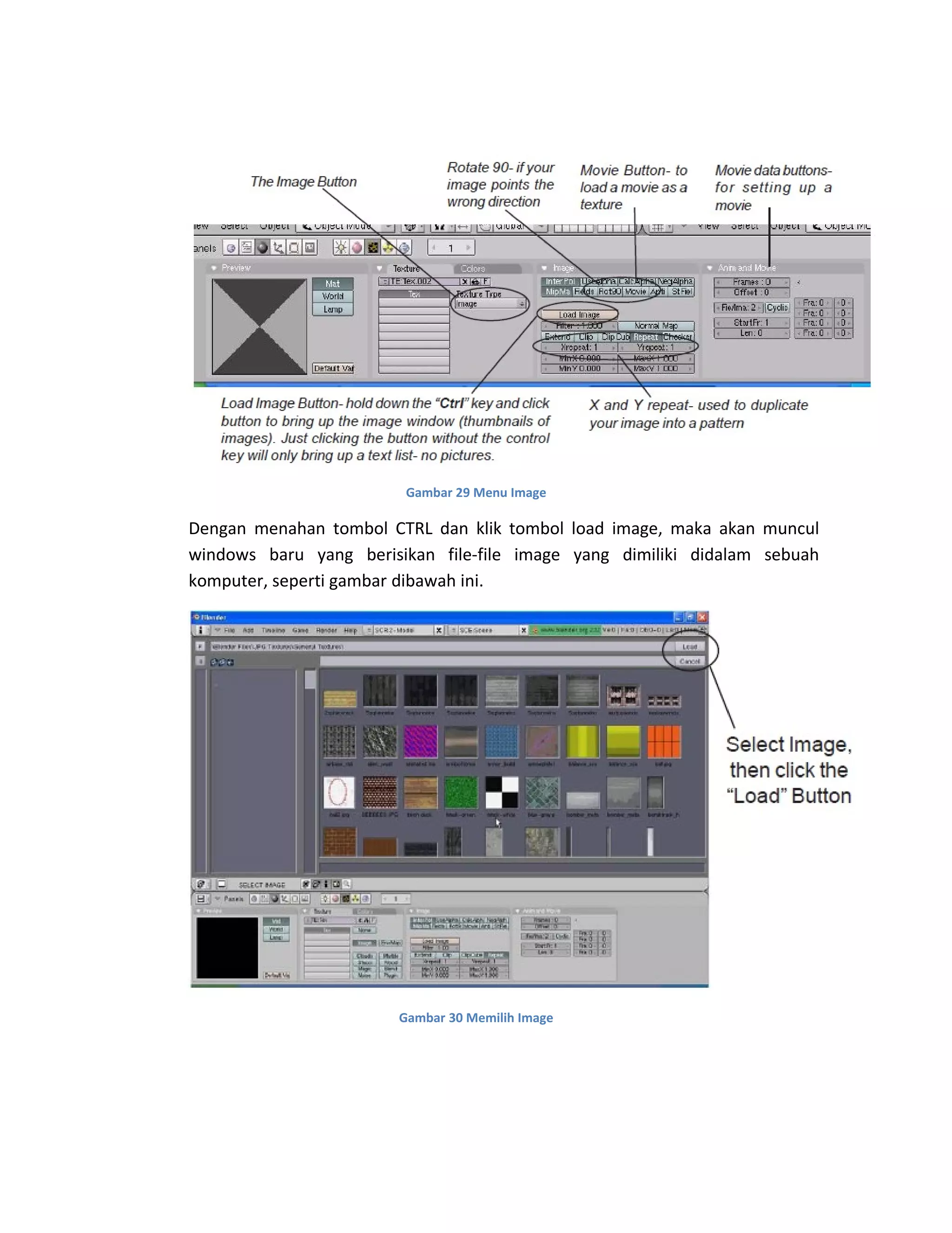 Gambar 29 Menu Image
Dengan menahan tombol CTRL dan klik tombol load image, maka akan muncul
windows baru yang berisikan file-file image yang dimiliki didalam sebuah
komputer, seperti gambar dibawah ini.
Gambar 30 Memilih Image
 
