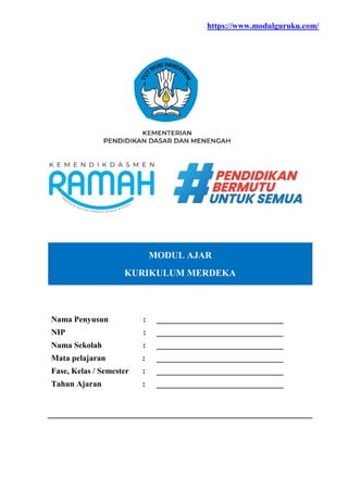 Modul Ajar Deep Learning Pendidikan Pancasila Kelas 1 Kurikulum Merdeka ...