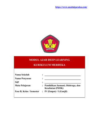 Modul Ajar Deep Learning PJOK Kelas 4 Kurikulum Merdeka | PDF