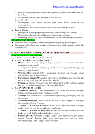 Modul Ajar Deep Learning PJOK Kelas 4 Kurikulum Merdeka | PDF