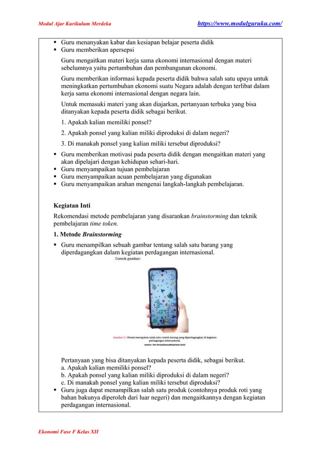 Modul Ajar Ekonomi Kelas 12 Fase F Kurikulum Merdeka | PDF