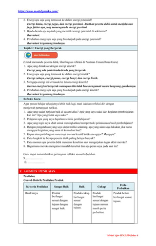 Modul Ajar IPAS (Ilmu Pengetahuan Alam dan Sosial) BAB 4 Kelas 4 | PDF