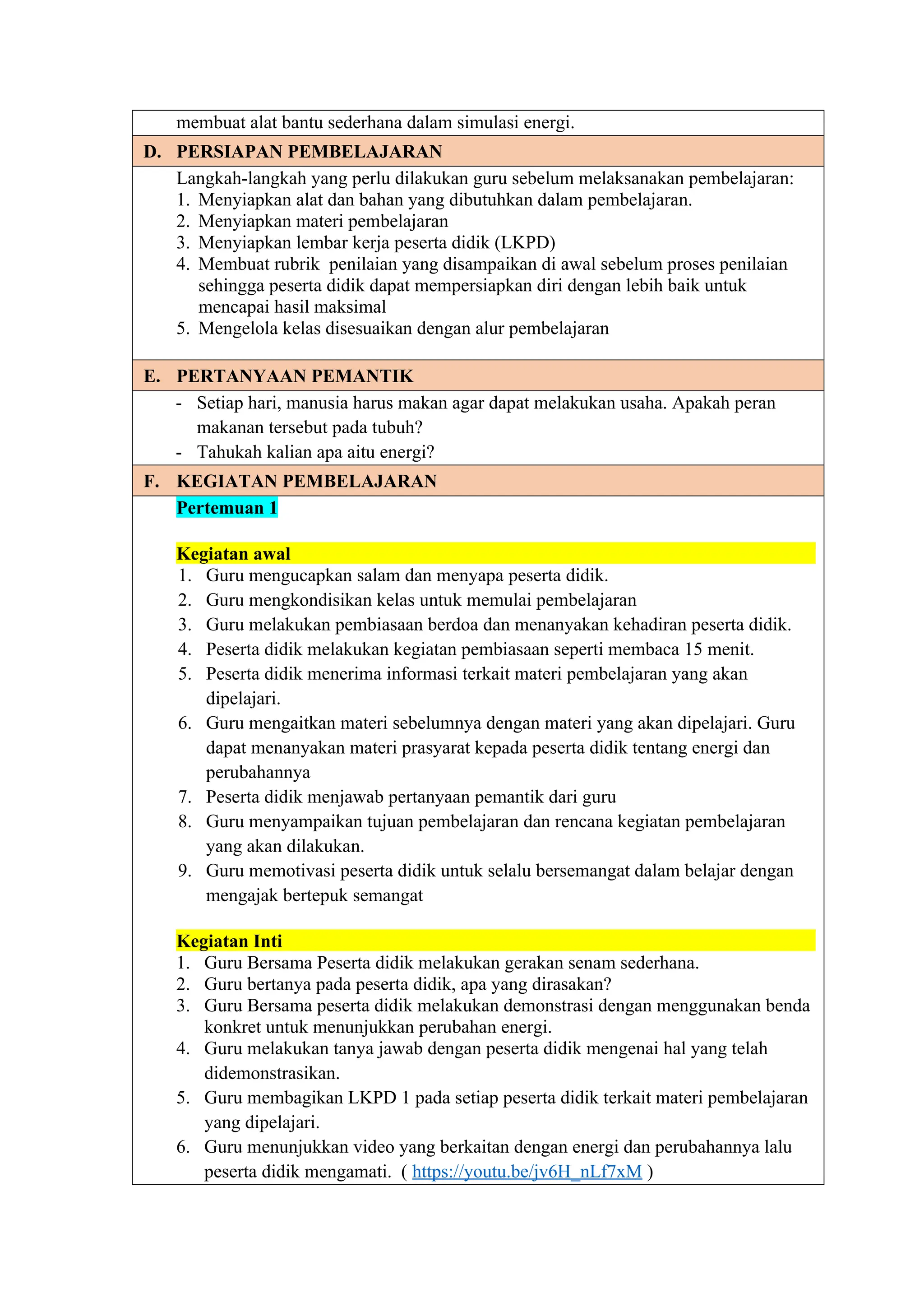 MODUL AJAR IPAS FASE B KELAS 4 Sekolah Dasar | DOCX