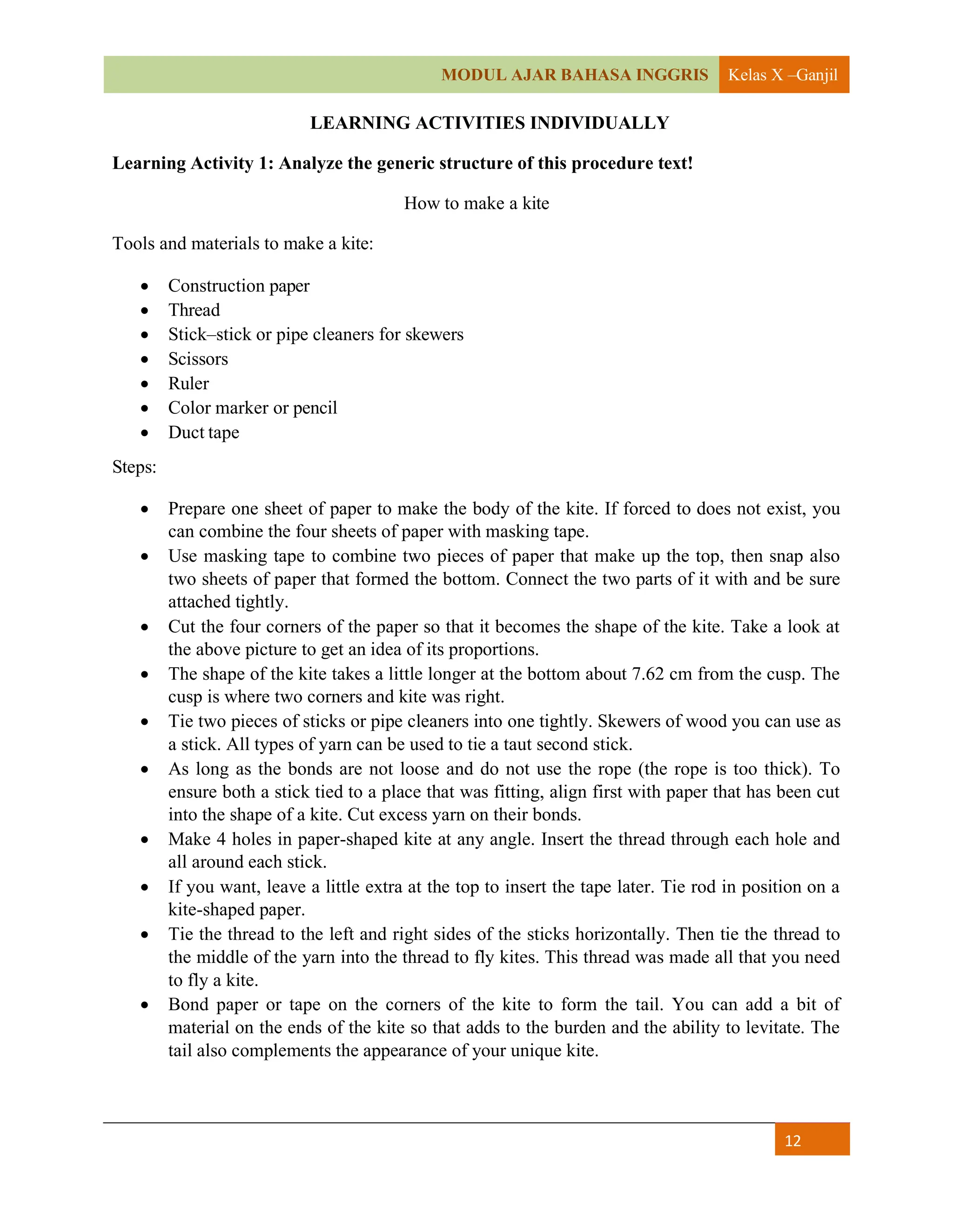 Modul Ajar Kelas X Bahasa Inggris 2024 2025 Pdf