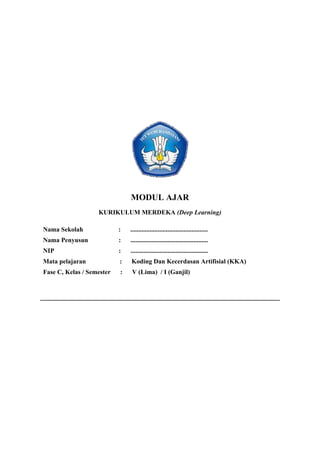 MODUL AJAR KODING KELAS 5 Deep Learning CP 046 2025 | PDF