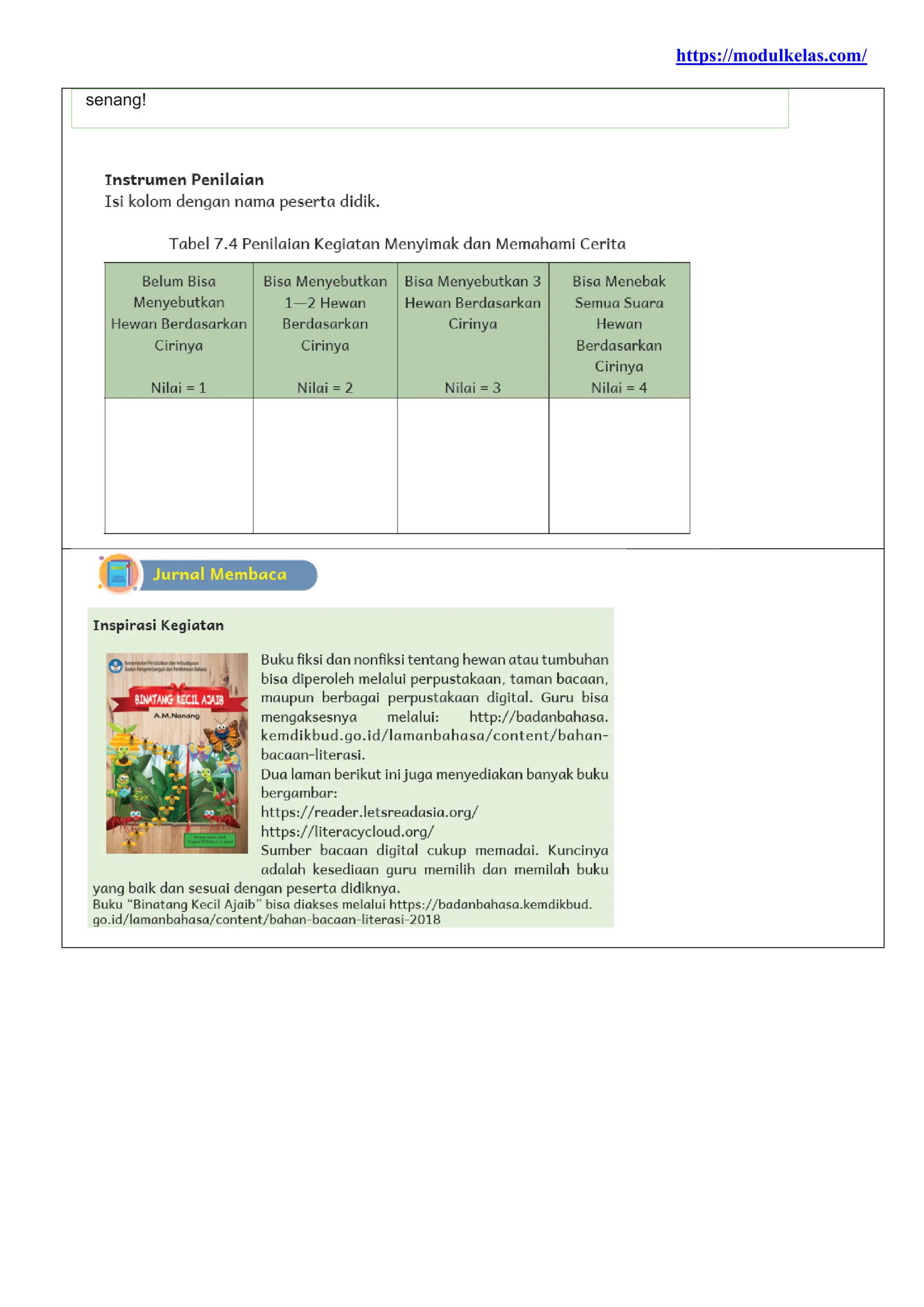 Modul Ajar Bahasa Indonesia Kelas 3 Fase B Kurikulum Merdeka | PDF