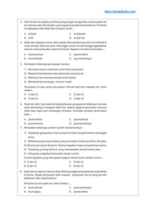 Modul Ajar PAI dan Budi Pekerti Kelas 5 Fase C Kurikulum Merdeka | PDF