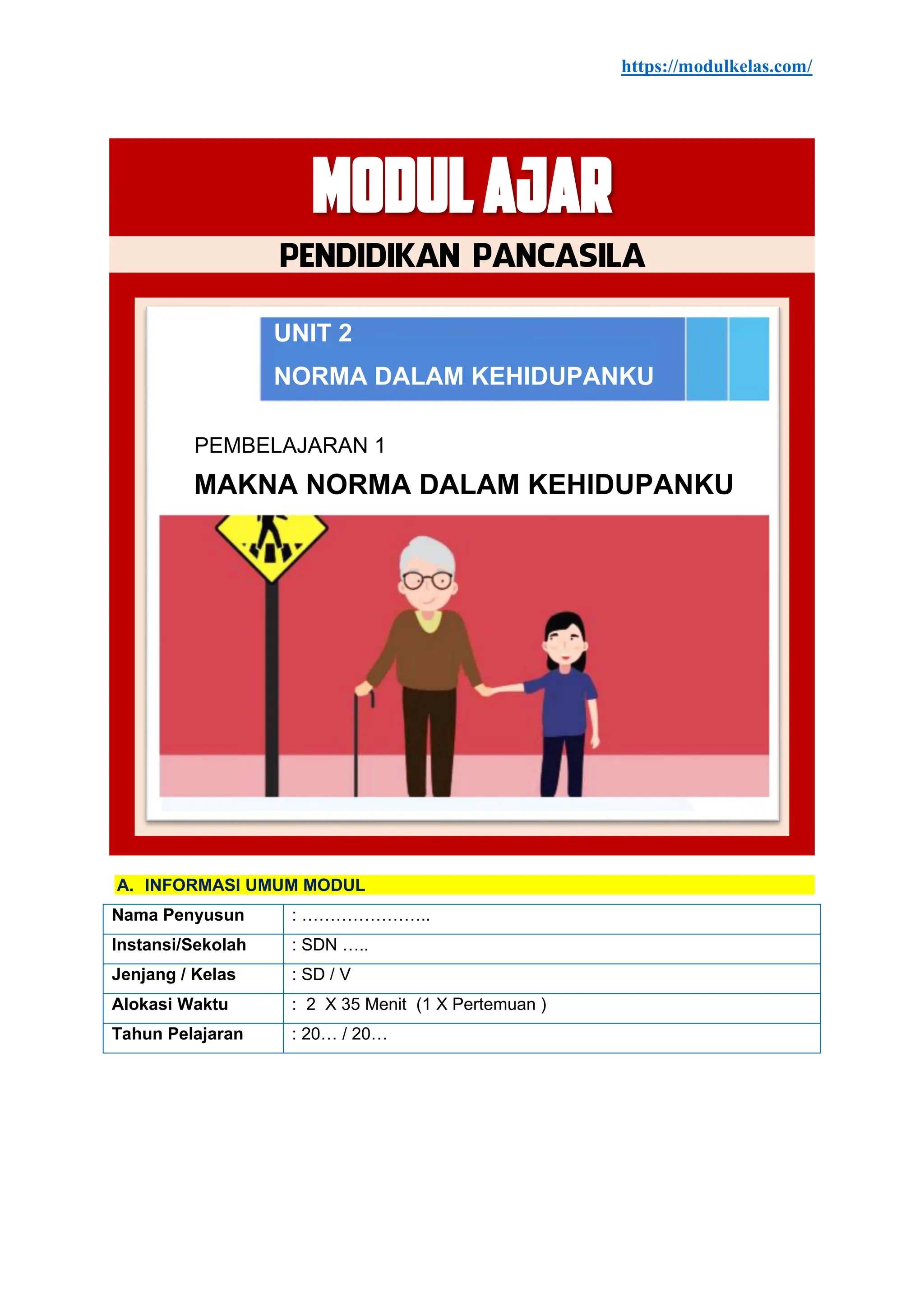 Modul Ajar Pendidikan Pancasila Kelas 5 Fase C Kurikulum Merdeka | PDF
