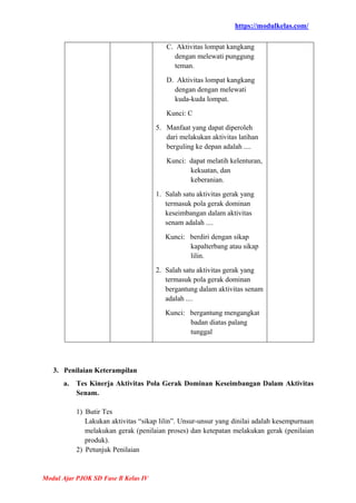 Modul Ajar PJOK Kelas 4 Fase B Kurikulum Merdeka | PDF