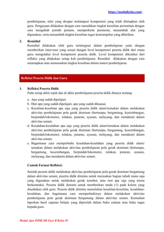 Modul Ajar PJOK Kelas 4 Fase B Kurikulum Merdeka | PDF