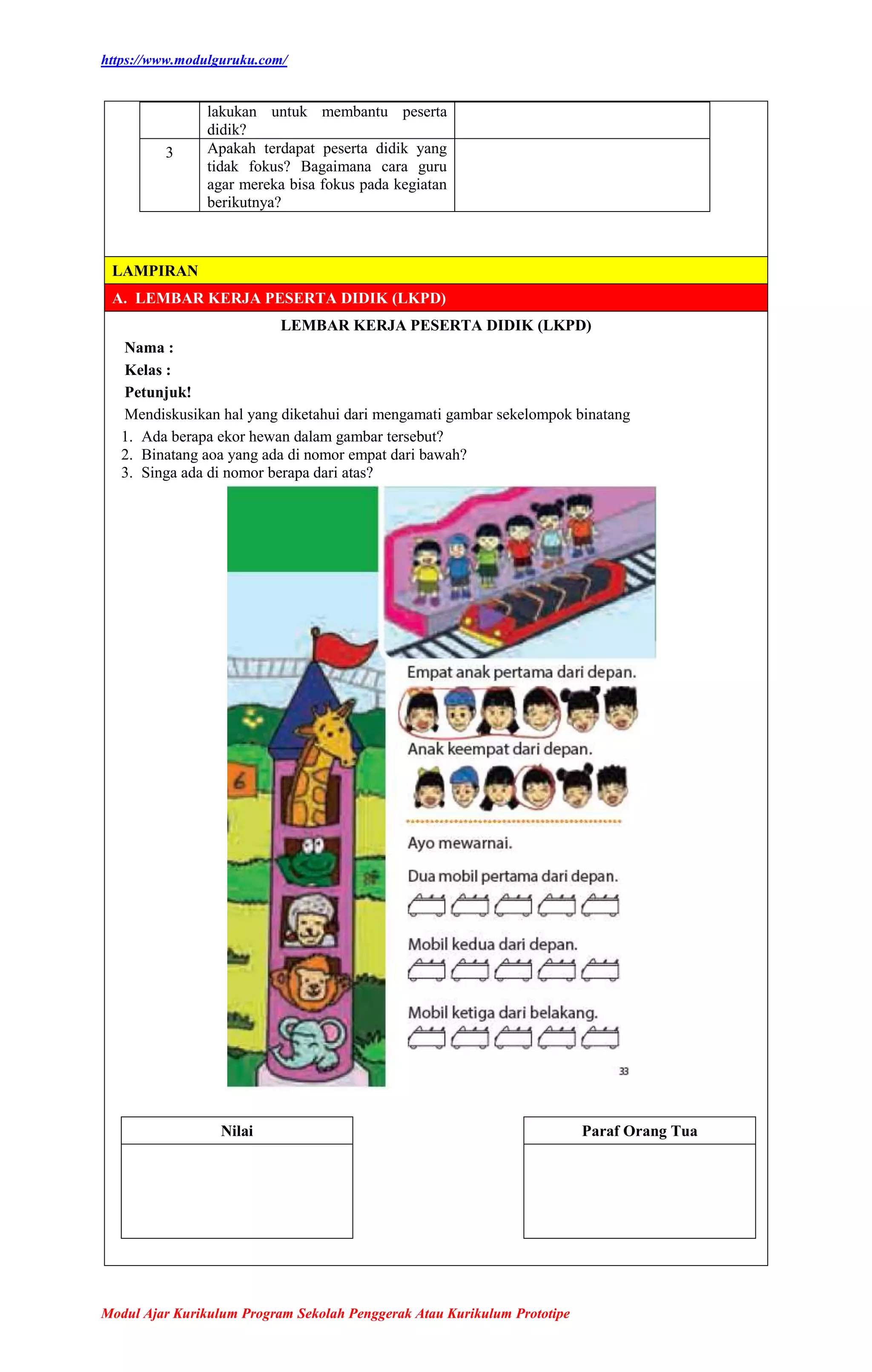 Modul Ajar Matematika BAB 3 Kelas 1 | DOCX