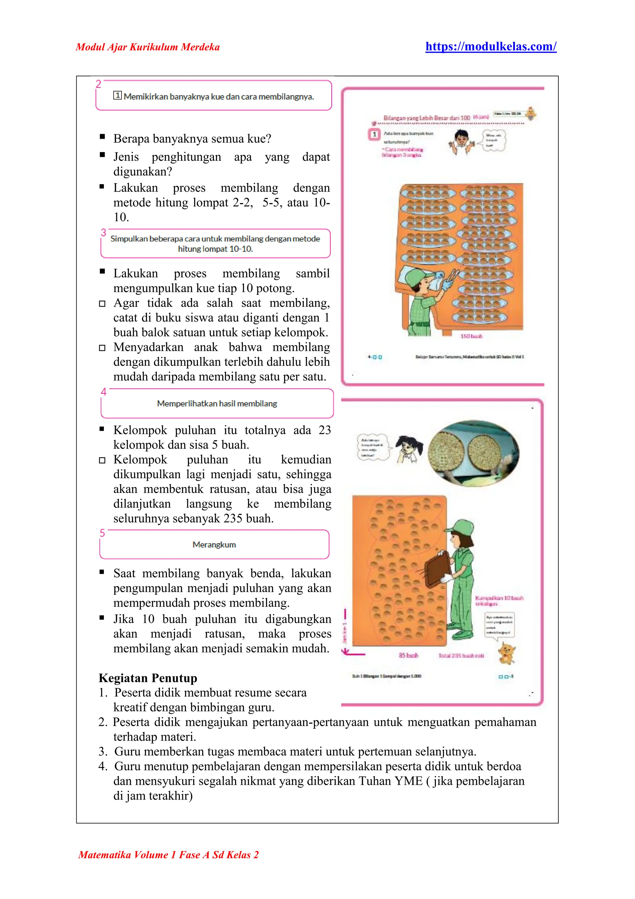 MODUL AJAR MATEMATIKA KELAS 2 FASE A KURIKULUM MERDEKA - MODULKELAS.COM