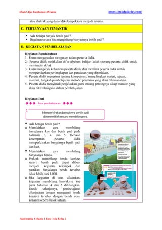 MODUL AJAR MATEMATIKA KELAS 2 FASE A KURIKULUM MERDEKA - MODULKELAS.COM