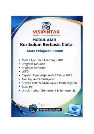 Modul Ajar Matematika Kelas 9 - Kurikulum Berbasis Cinta | PDF