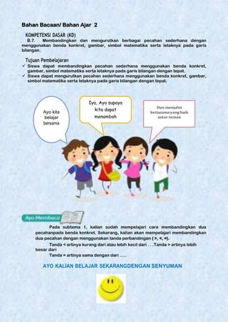 Modul ajar pembelajaran pecahan kelas 3 SD | PDF