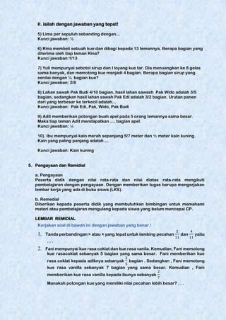 Modul ajar pembelajaran pecahan kelas 3 SD | PDF