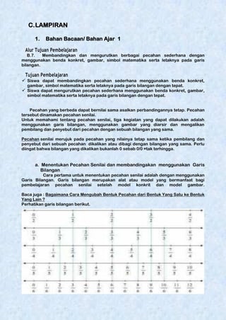 Modul ajar pembelajaran pecahan kelas 3 SD | PDF