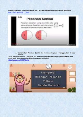Modul ajar pembelajaran pecahan kelas 3 SD | PDF