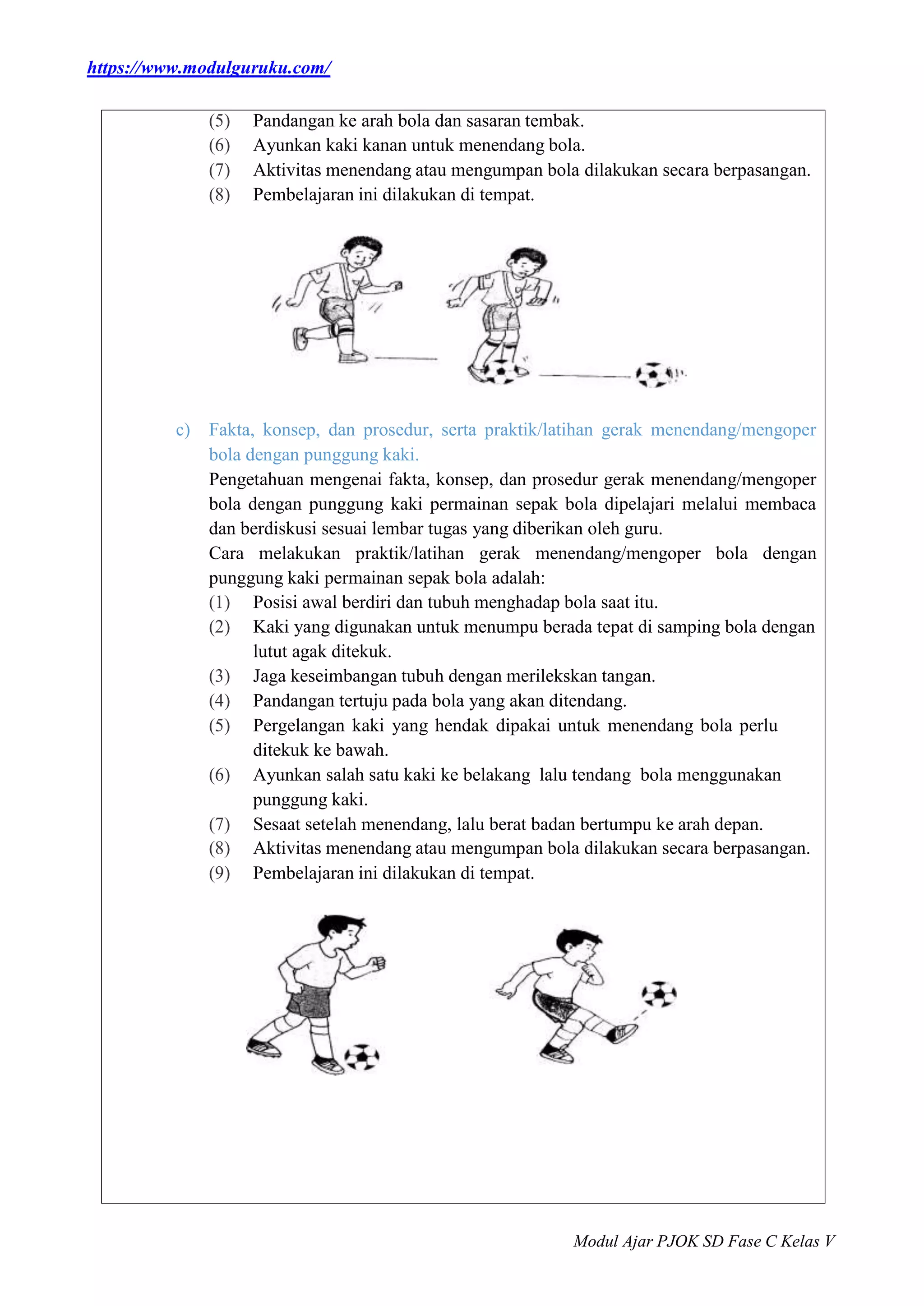 MODUL AJAR PJOK FASE C KELAS 5 KURIKULUM MERDEKA | DOCX