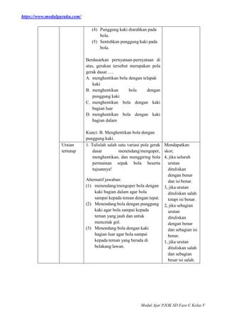 MODUL AJAR PJOK FASE C KELAS 5 KURIKULUM MERDEKA | DOCX