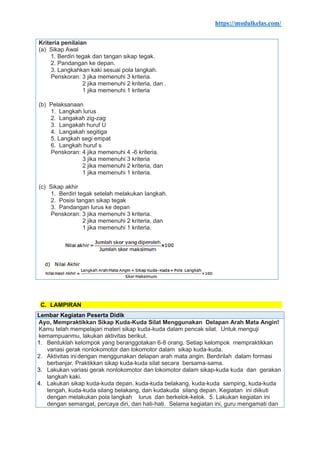Modul Ajar PJOK Kelas 5 Fase C Kurikulum Merdeka | PDF