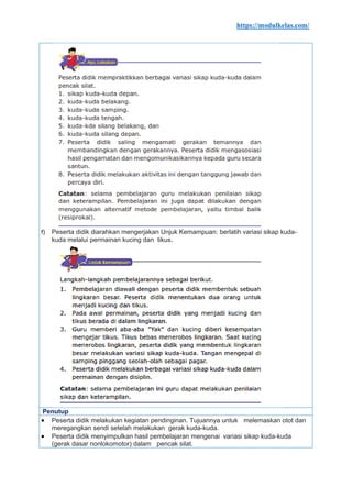 Modul Ajar PJOK Kelas 5 Fase C Kurikulum Merdeka | PDF