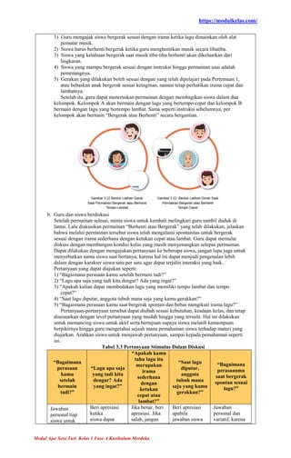 Modul Ajar Seni Tari Kelas 1 SD/MI Fase A Kurikulum Merdeka | PDF