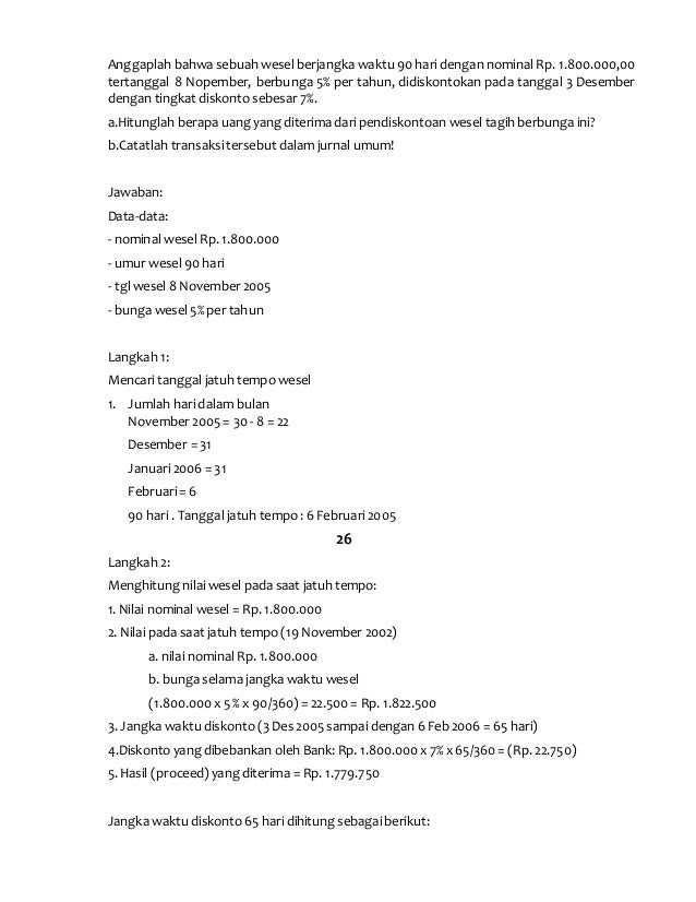 Contoh Jurnal Umum Wesel - Contoh Bow