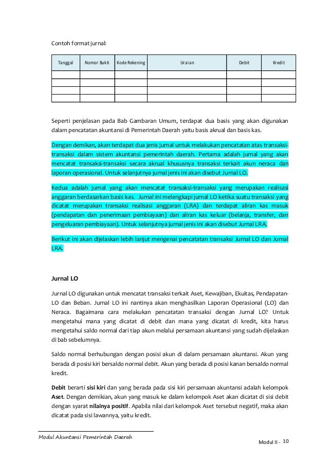 Modul Akuntansi Akrual Untuk Pemerintah Daerah