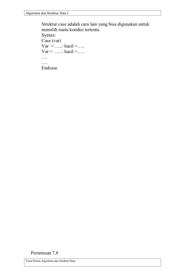 Modul algoritma dan struktur data i