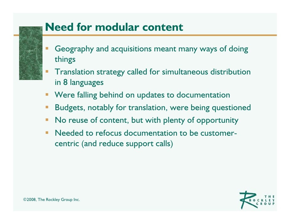 Modular Content Projects One Size DOES NOT Fit All