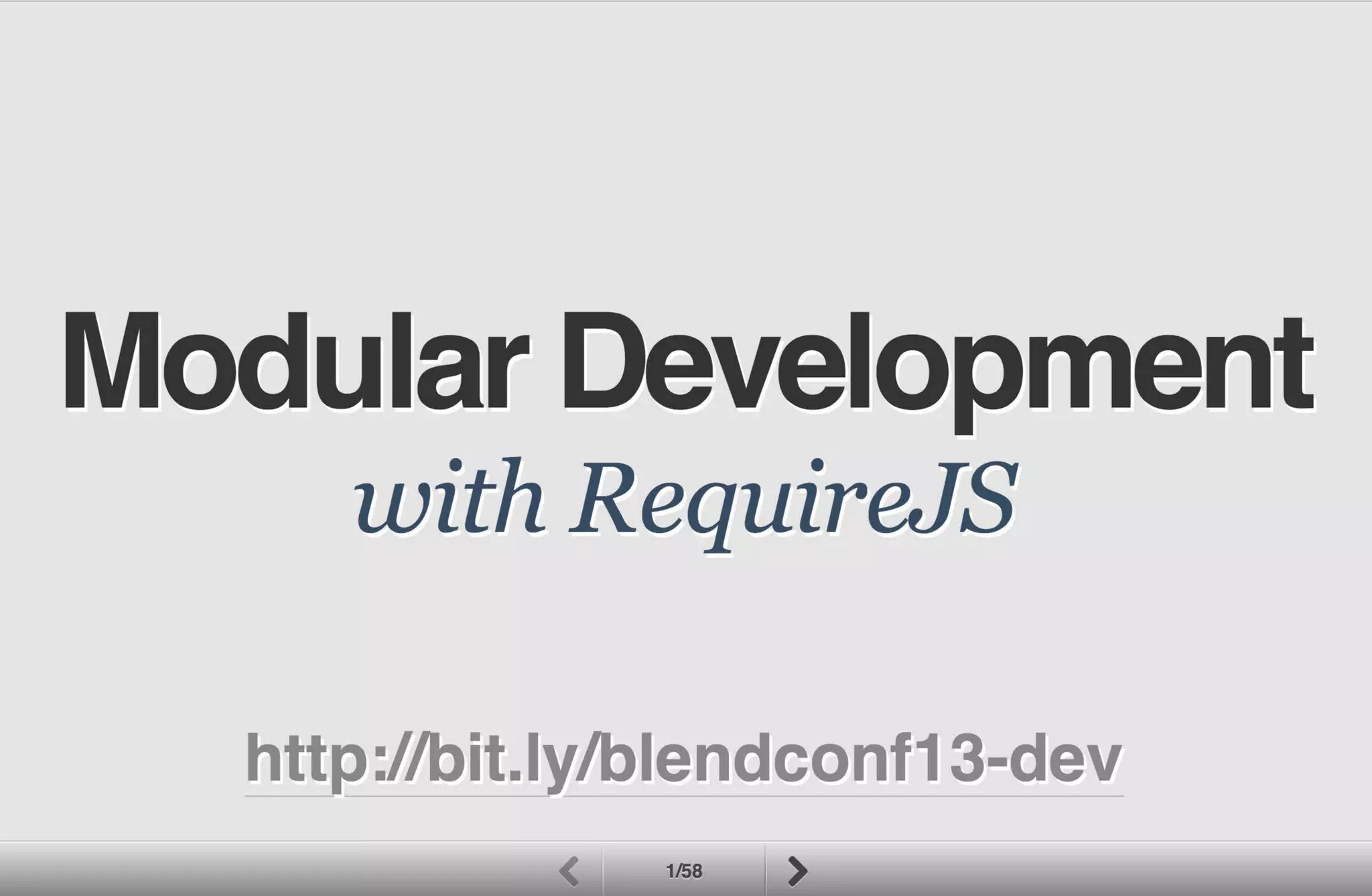 Modular Development with RequireJS