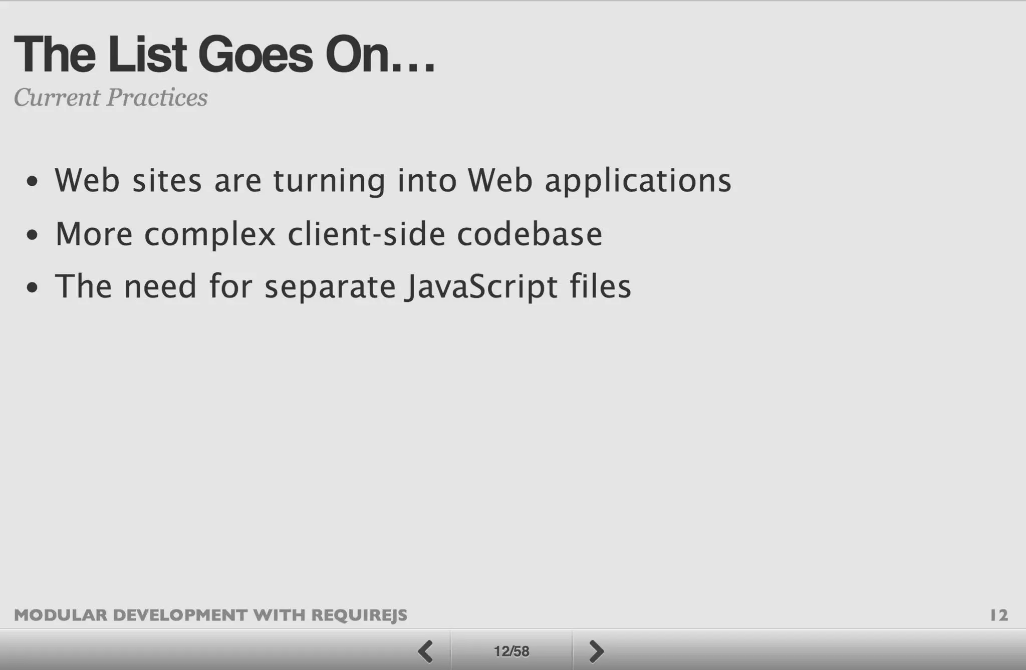 Modular Development with RequireJS