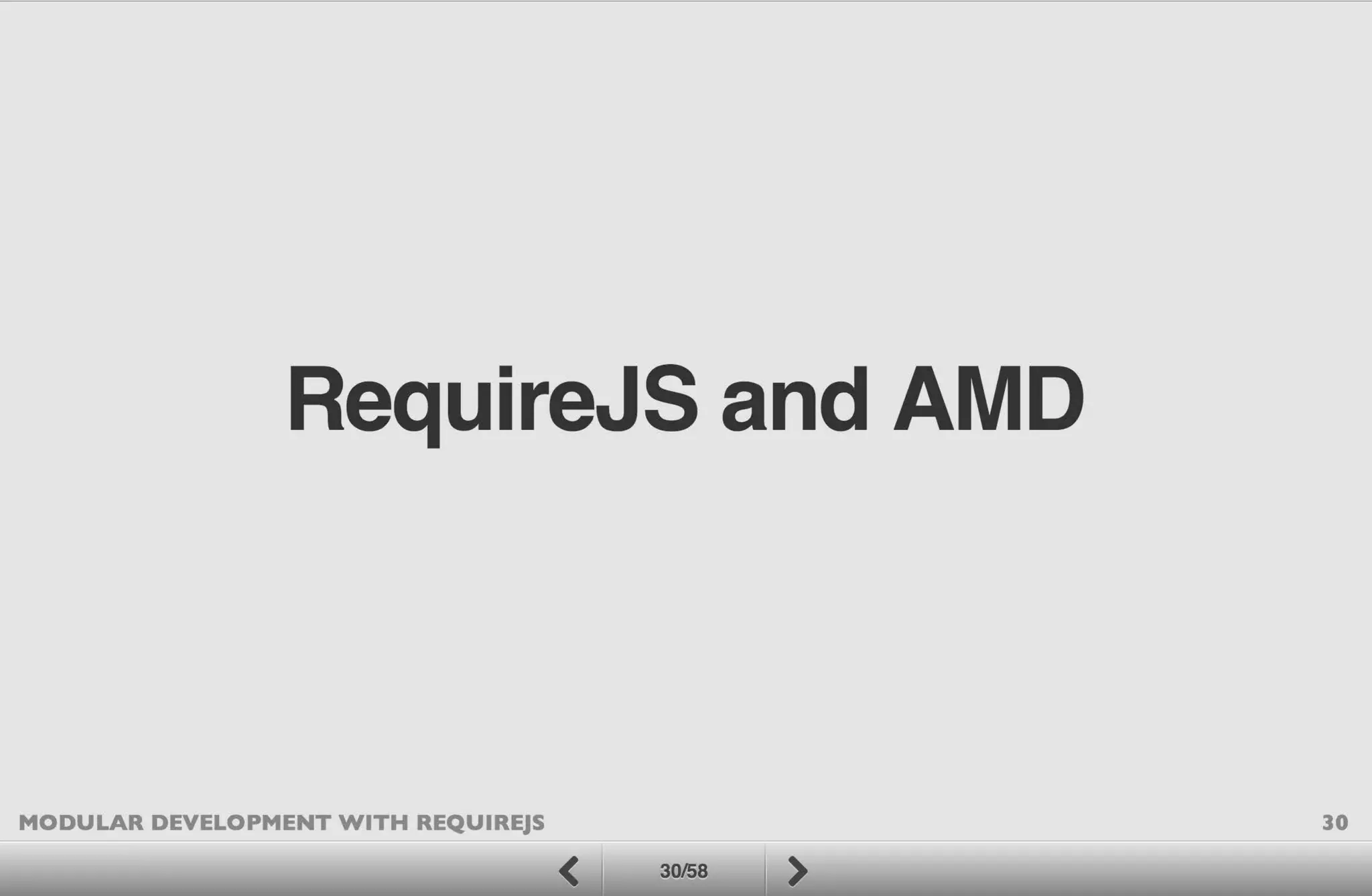 Modular Development with RequireJS