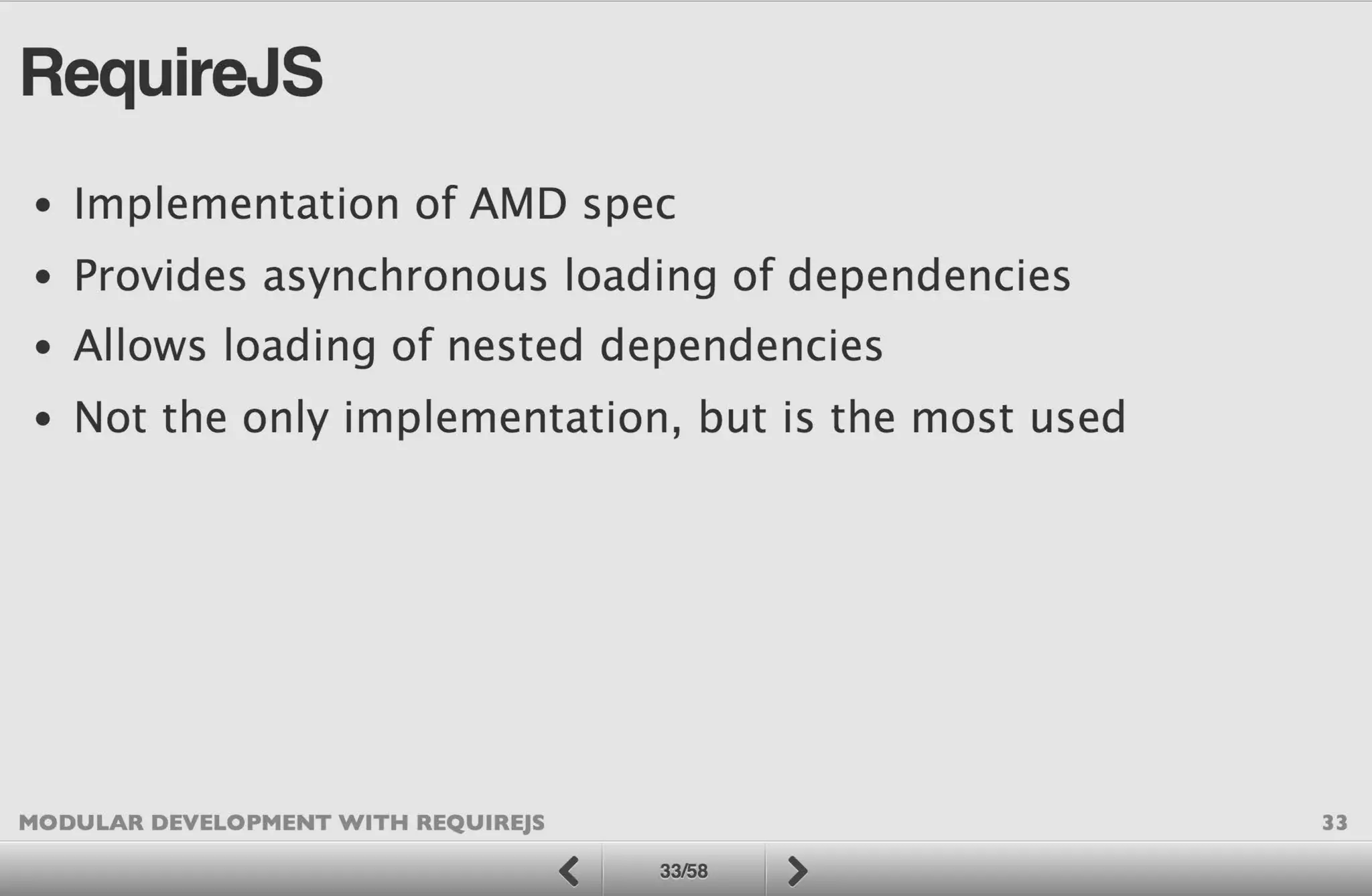 Modular Development with RequireJS