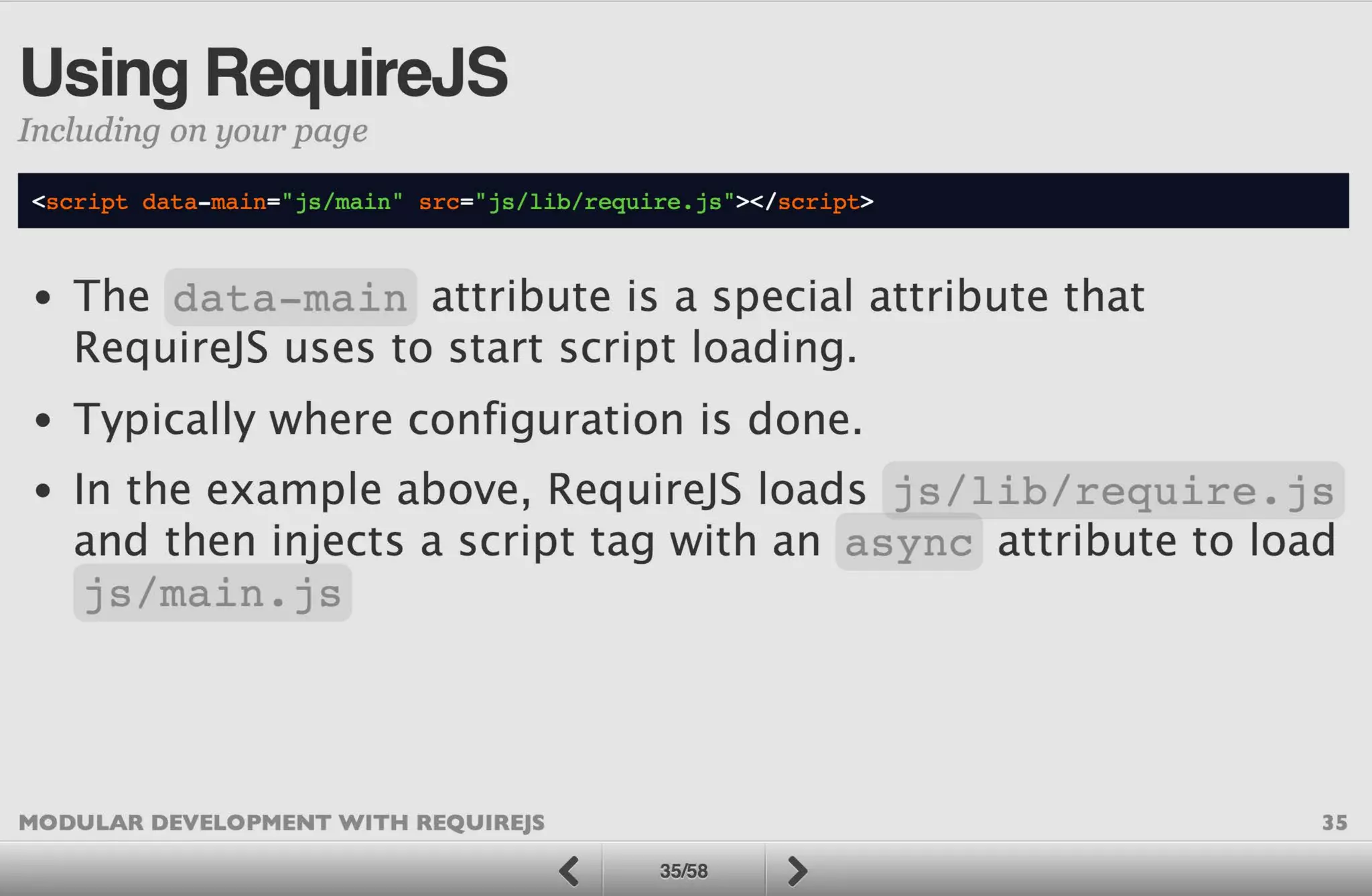 Modular Development with RequireJS