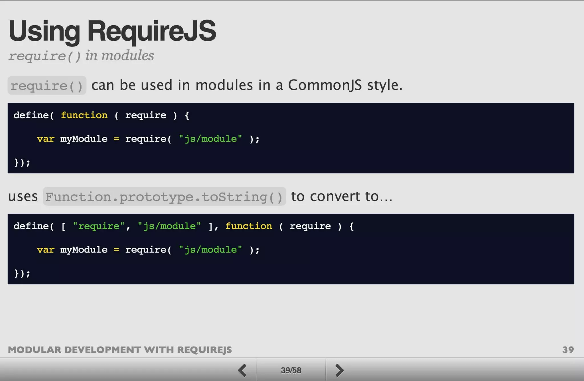 Modular Development with RequireJS