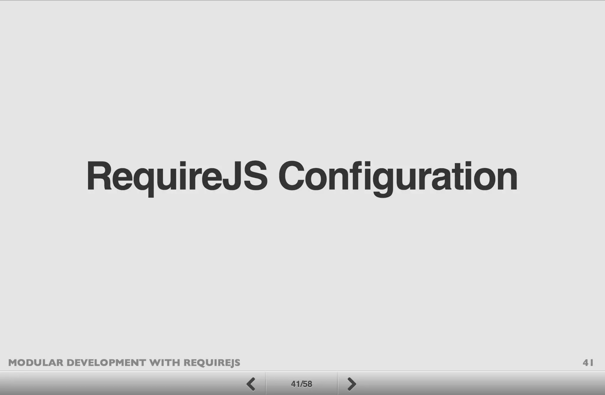 Modular Development with RequireJS