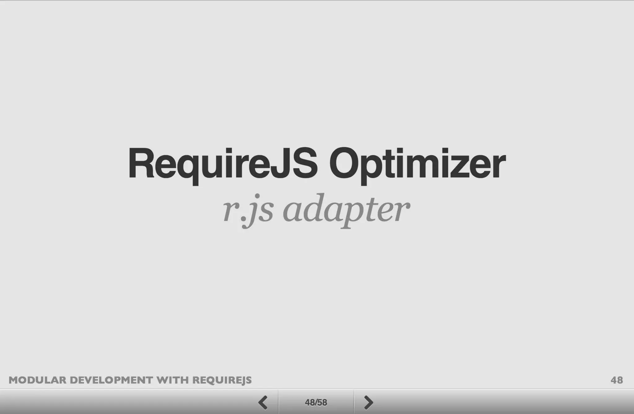 Modular Development with RequireJS