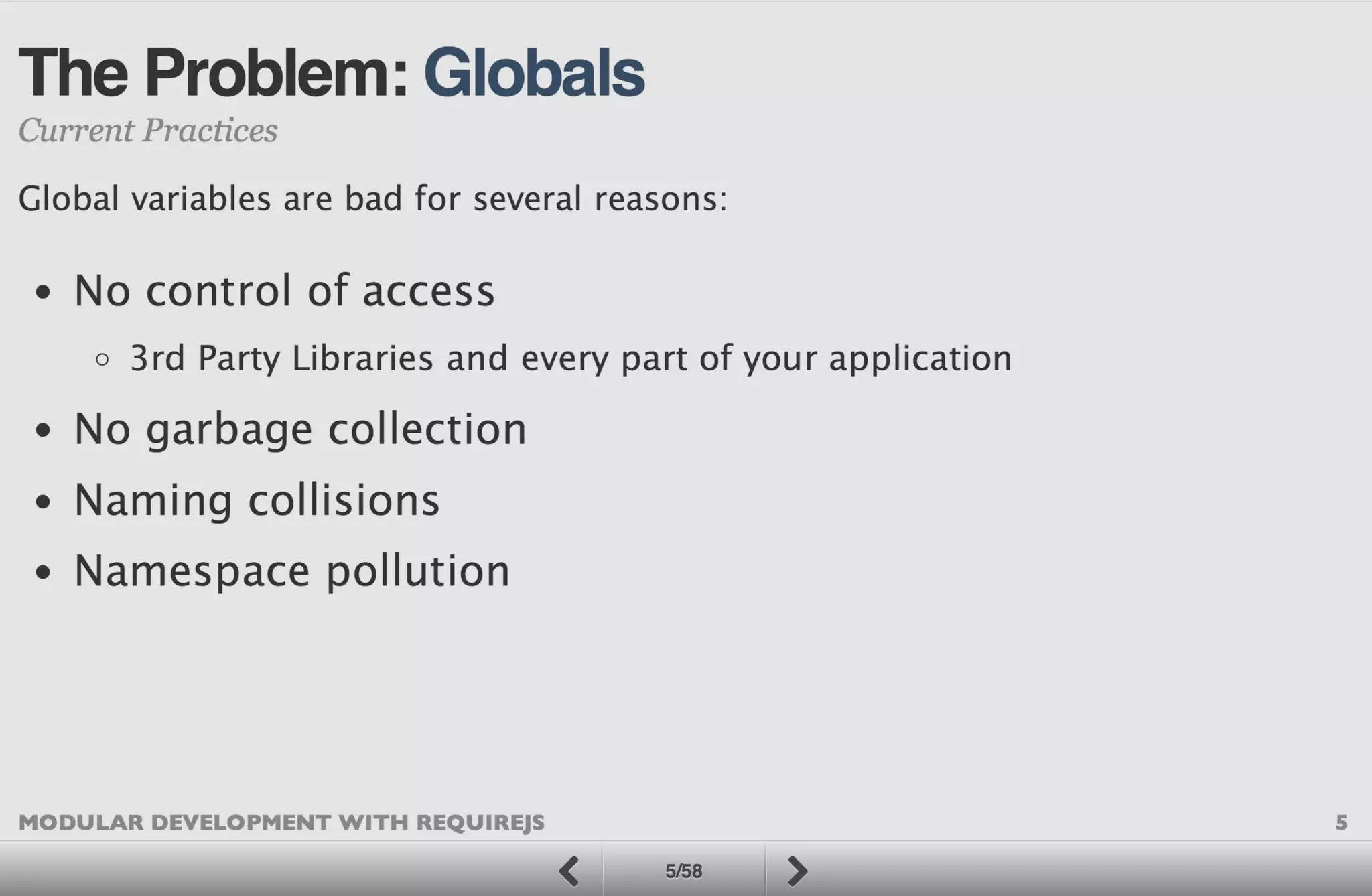 Modular Development with RequireJS
