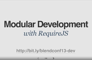 Modular Development with RequireJS