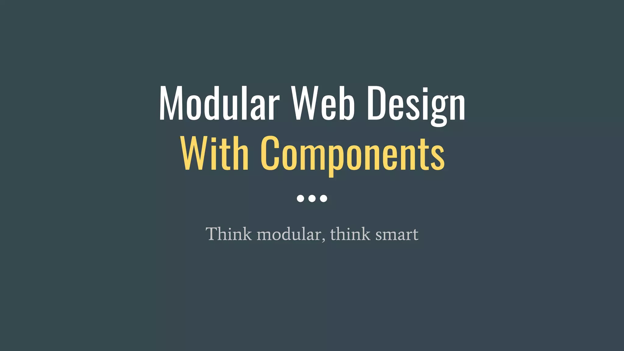 Modular Web Design With Components | PDF